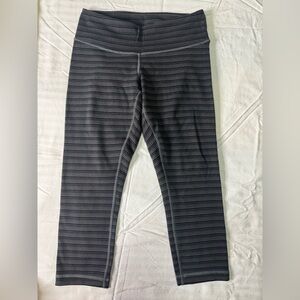 Lululemon Athletica Black Striped Leggings 21” inseam